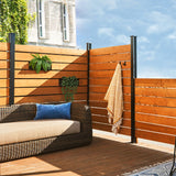 HOFT C4 Line Post 3-ft x 44-in Black Aluminum Deck Rail Kit
