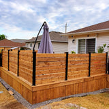 HOFT B4 Corner Post 3-ft x 44-in Black Aluminum Deck Rail Kit