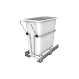 Rev-A-Shelf 20-Quart Soft-Close Pull-Out Trash Can, White Polymer Bin, Bottom-Mount RV-8PSC-11-5