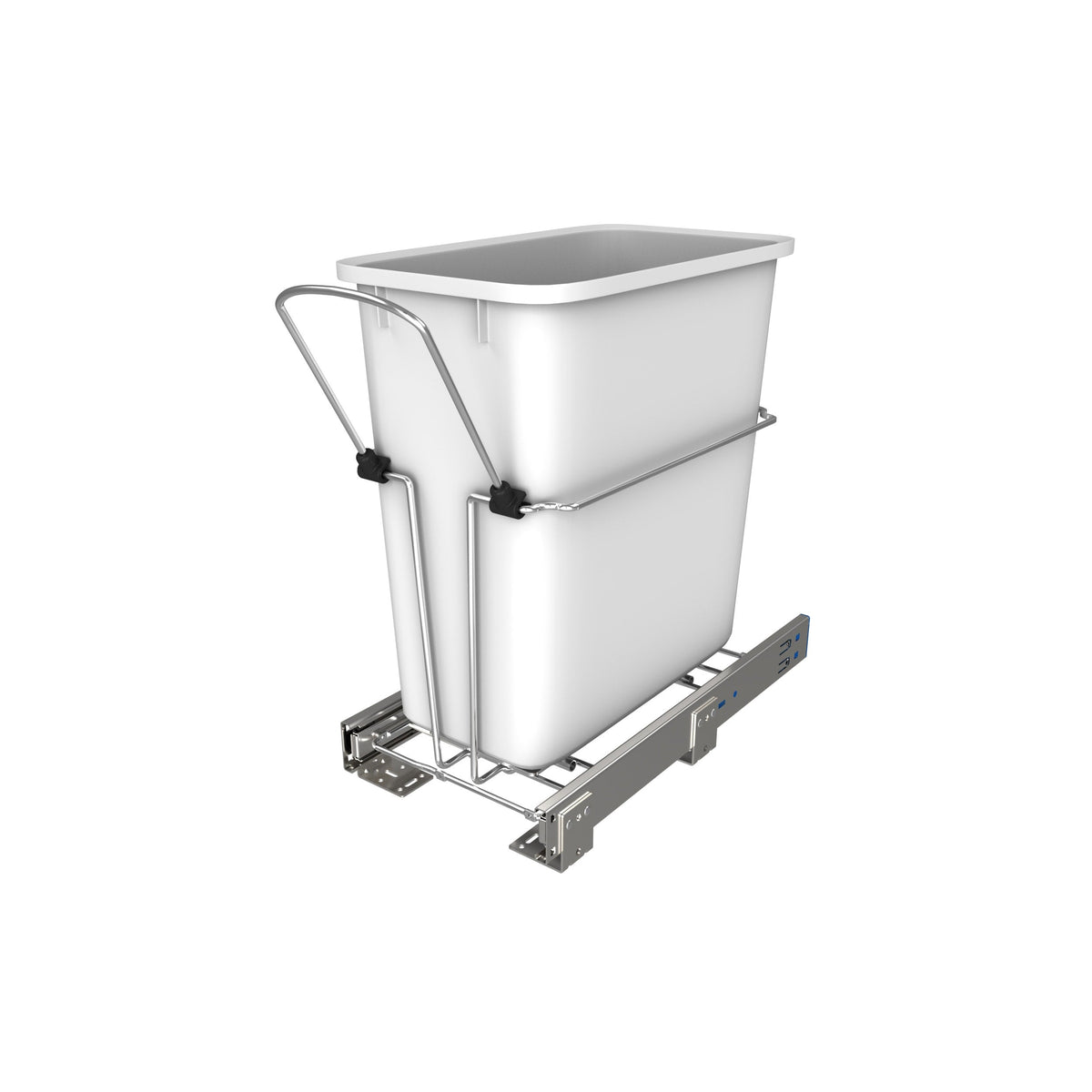 Rev-A-Shelf 20-Quart Plastic Pull-Out Trash Can with Soft-Close Slides