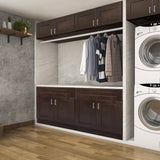 Design House Brookings 36-in W x 21-in H x 12-in D Espresso Maple Wall Ready To Assemble Plywood Cabinet (Recessed Panel Shaker Door Style)