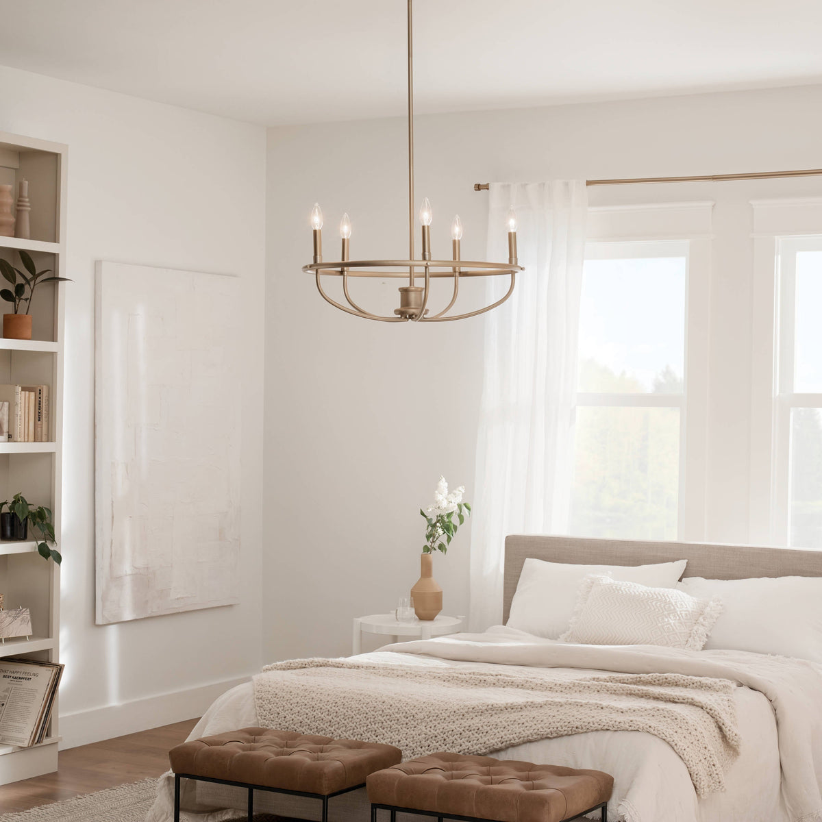 Kichler Bethel 5-Light Bronze Modern/Contemporary Chandelier