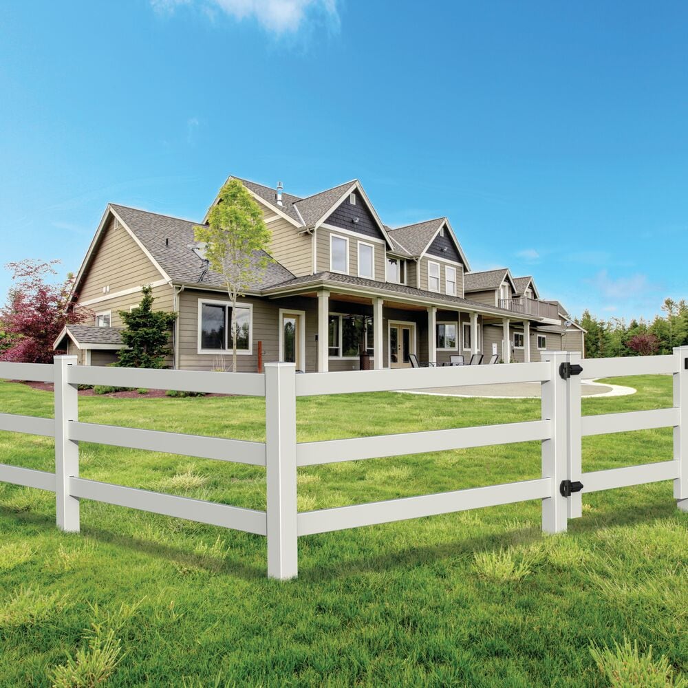 Freedom Post and Rail 7-ft H x 5-in W White Vinyl Corner Fence Post (Unassembled)