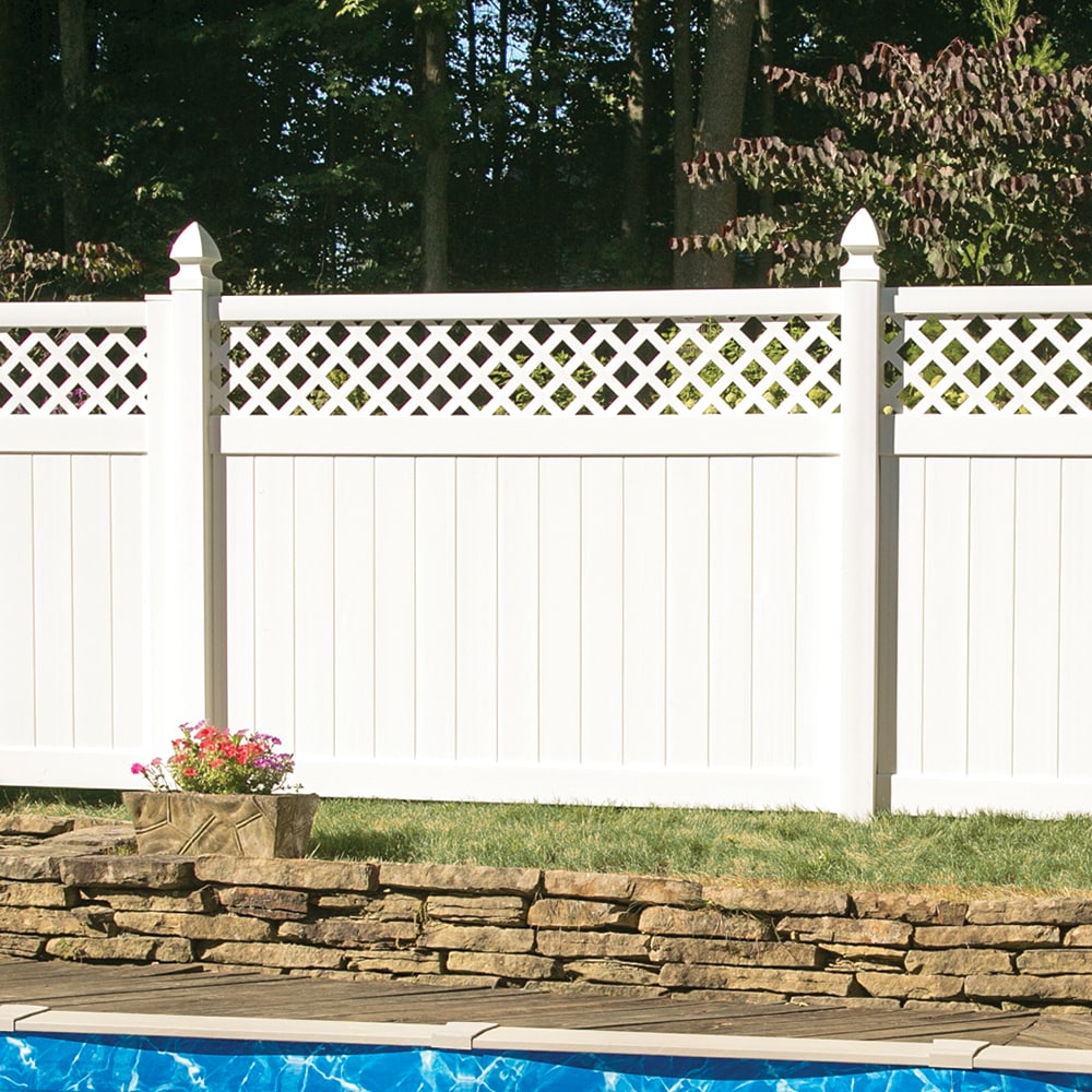 Freedom Conway 9-ft H x 5-in W White Vinyl End Fence Post (Unassembled)
