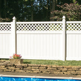 Freedom Conway 6-ft H x 8-ft W White Vinyl Fence Panel (Unassembled)