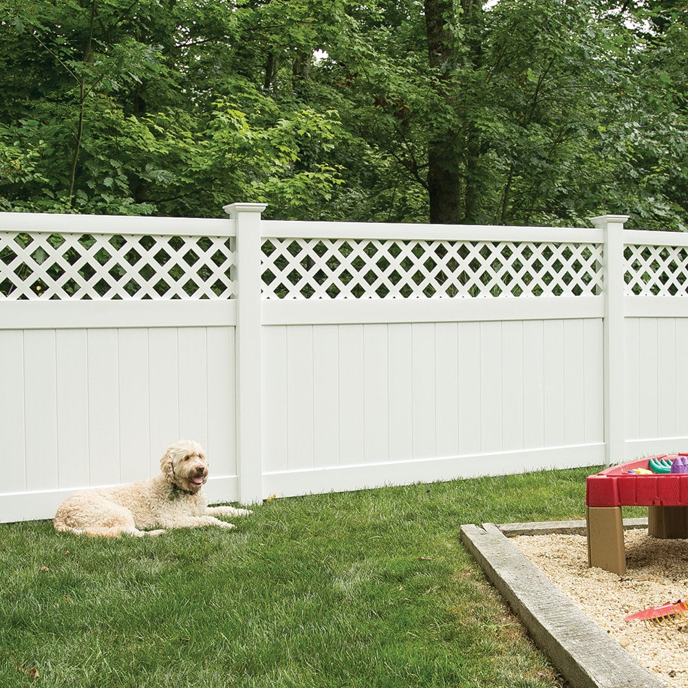 Freedom Conway 7-ft H x 5-in W White Vinyl Corner Fence Post (Unassembled)