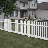 Freedom Lennox 4-ft H x 8-ft W White Vinyl Fence Panel (Unassembled)