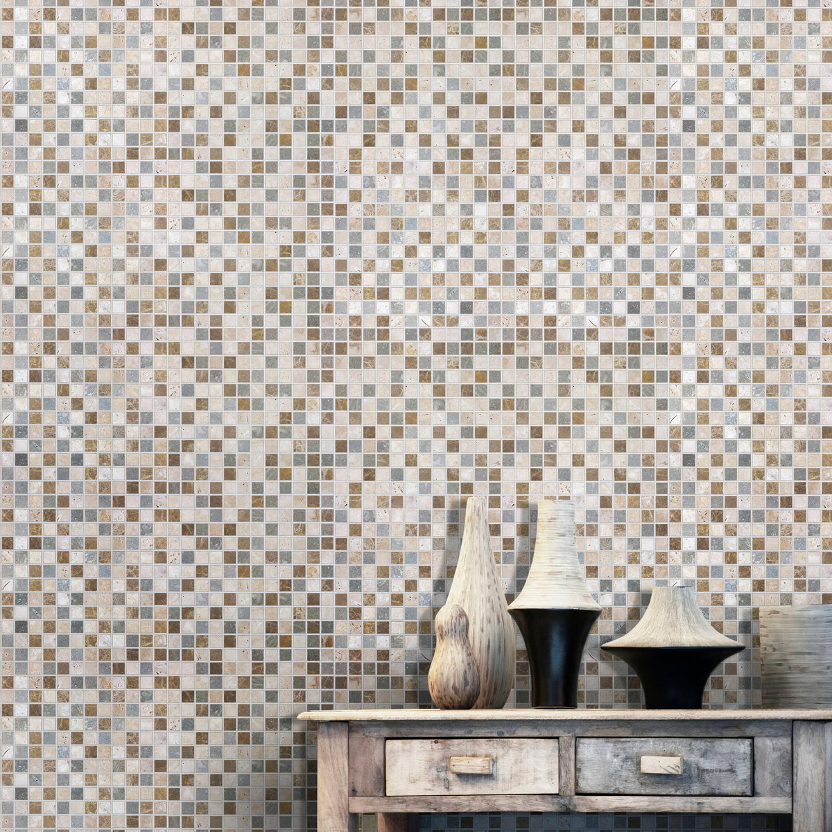 Satori Countryside 12-in x 12-in Multi-finish Natural Stone Mosaic Floor and Wall Tile (0.98-sq. ft/ Piece)