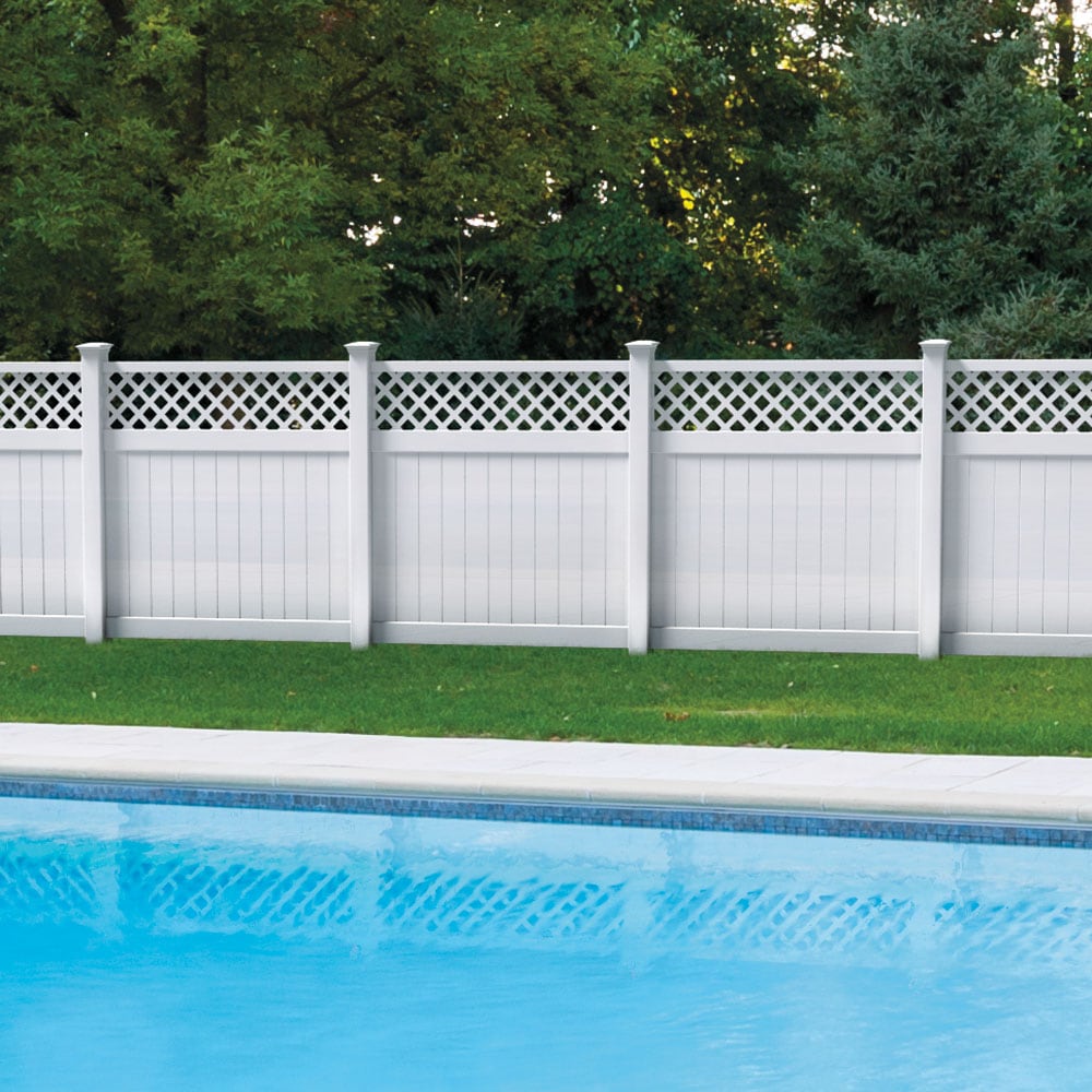 Freedom Freeport 6-ft H x 6-ft W White Vinyl Fence Panel (Unassembled)