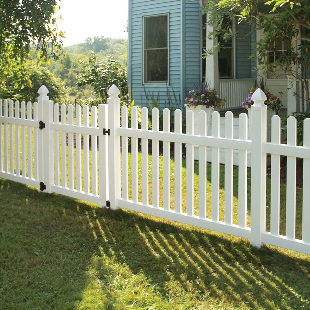 Freedom Coventry 4-ft H x 6-ft W White Vinyl Fence Panel (Unassembled)