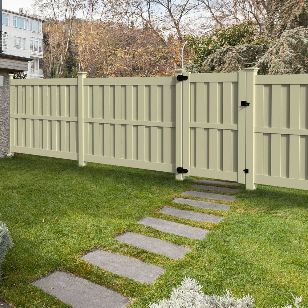 Freedom Birchdale 9-ft H x 5-in W Sand Vinyl Corner Fence Post (Unassembled)