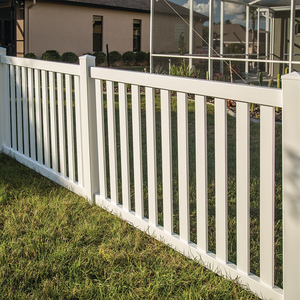 Freedom Durham 6-ft H x 4-in W White Vinyl Line Fence Post (Unassembled)