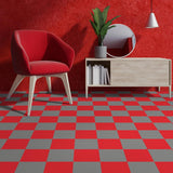Perfection Floor Tile SodaPop Shoppe Silver and Red 20-in x 20-in Water Resistant Interlocking Luxury Flooring (16.7-sq ft)