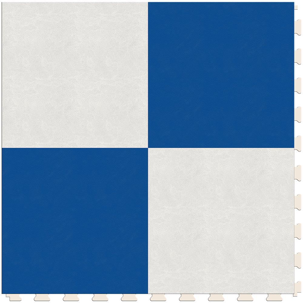 Perfection Floor Tile SodaPop Shoppe White and Blue 20-in x 20-in Water-Resistant Interlocking Luxury Flooring (16.7-sq ft)