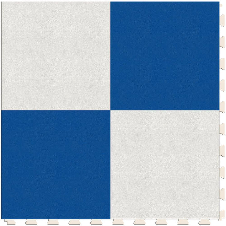 Perfection Floor Tile SodaPop Shoppe White and Blue 20-in x 20-in Water-Resistant Interlocking Luxury Flooring (16.7-sq ft)