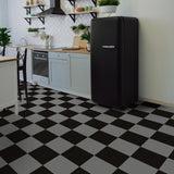 Perfection Floor Tile SodaPop Shoppe Silver and Black 20-in x 20-in Water-Resistant Interlocking Luxury Flooring (16.7-sq ft)