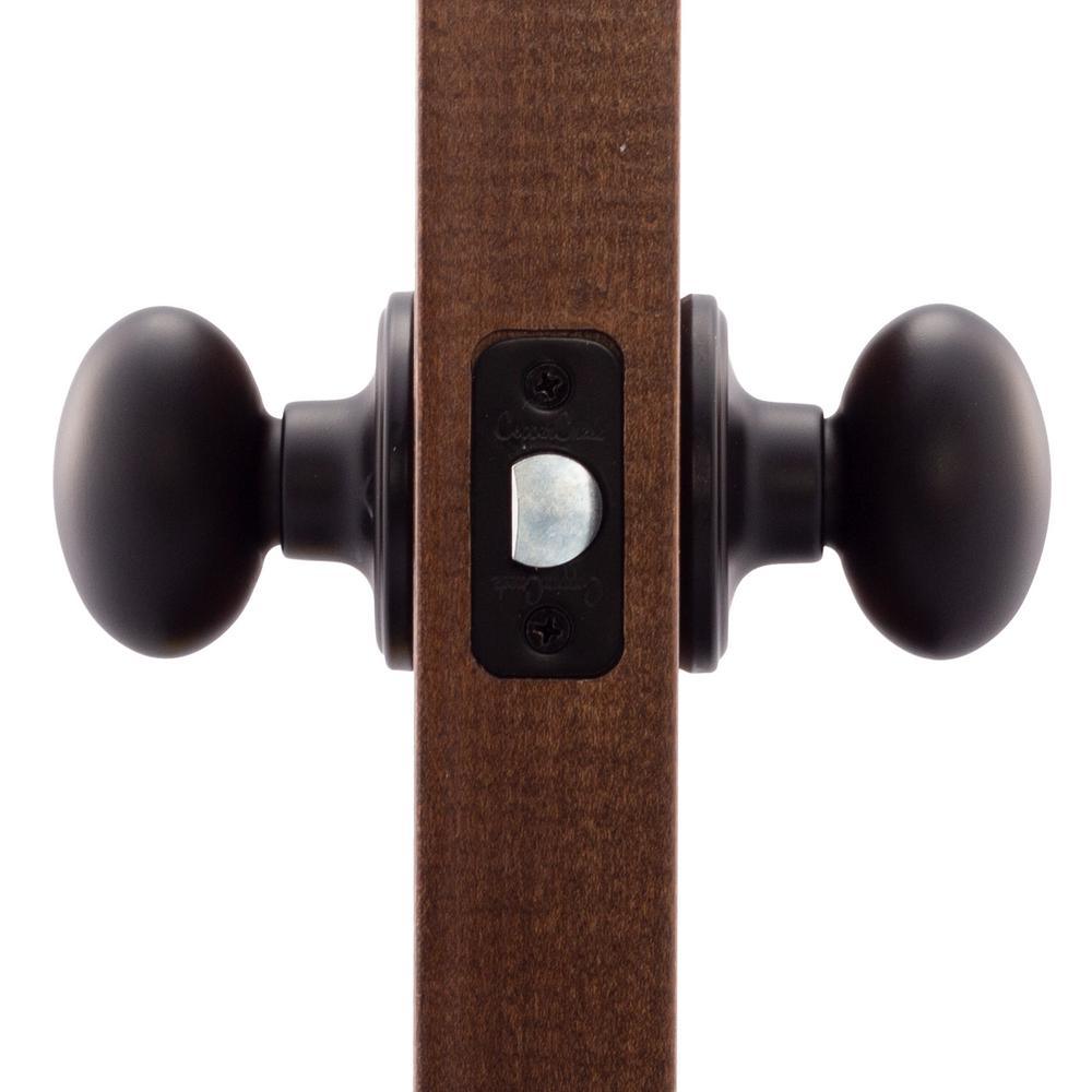 Egg Black Passage Hall/Closet Door Knob - Super Arbor