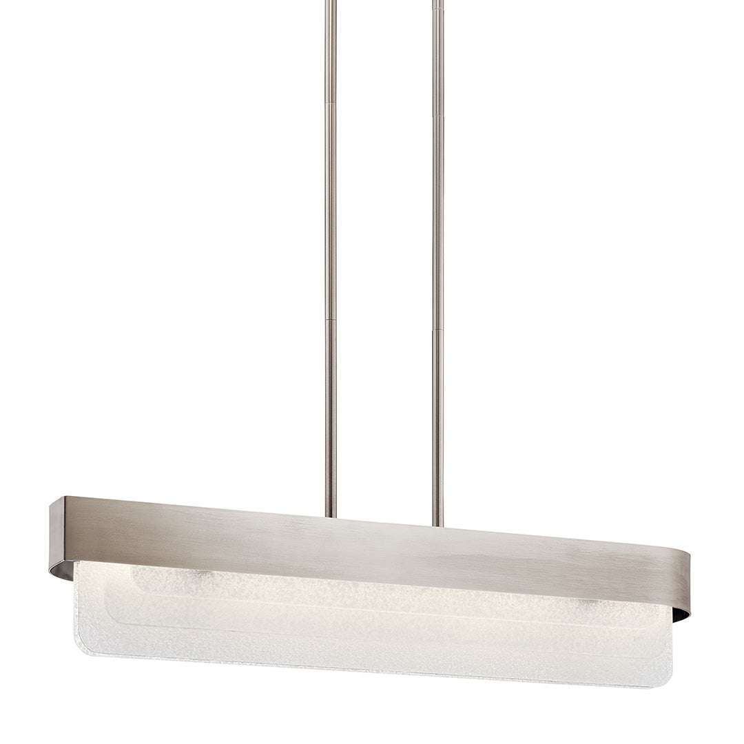 Kichler Serene Classic Pewter Textured Glass Linear LED Kitchen Island Light, 36.5 in