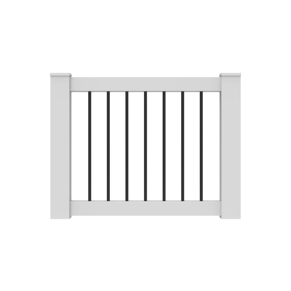 Freedom Bella Premier Series 46-1/2-in L x 36-in H White Vinyl Deck Railing Gate (Assembly Required)