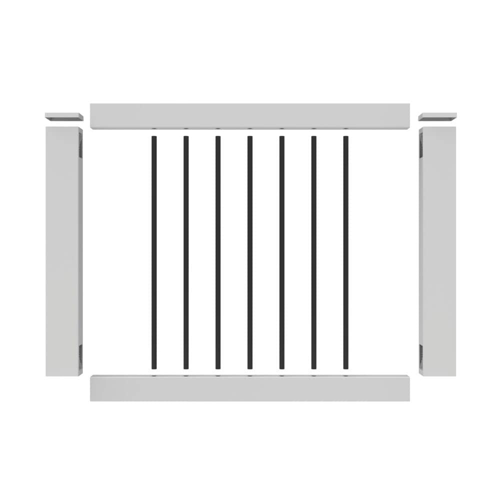 Freedom Bella Premier Series 46-1/2-in L x 36-in H White Vinyl Deck Railing Gate (Assembly Required)