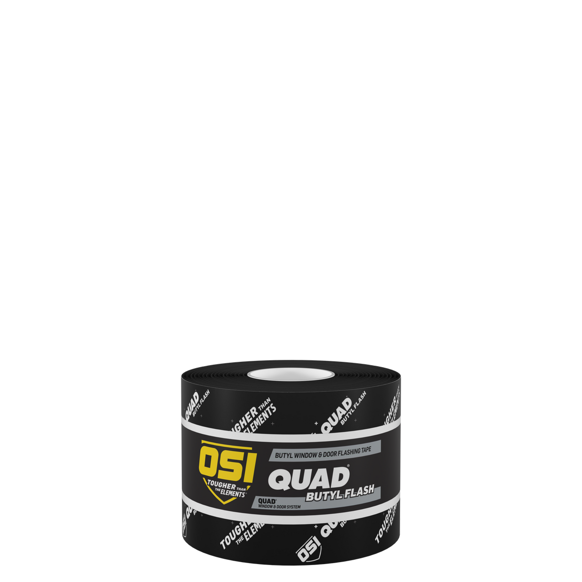 OSI Quad Butyl Flash Tape, 4-in x 75-ft, Black Butyl Rubber Flashing Tape