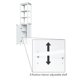 RiverRidge Madison 15.75-in x 67-in x 11.81-in White Freestanding Linen Cabinet