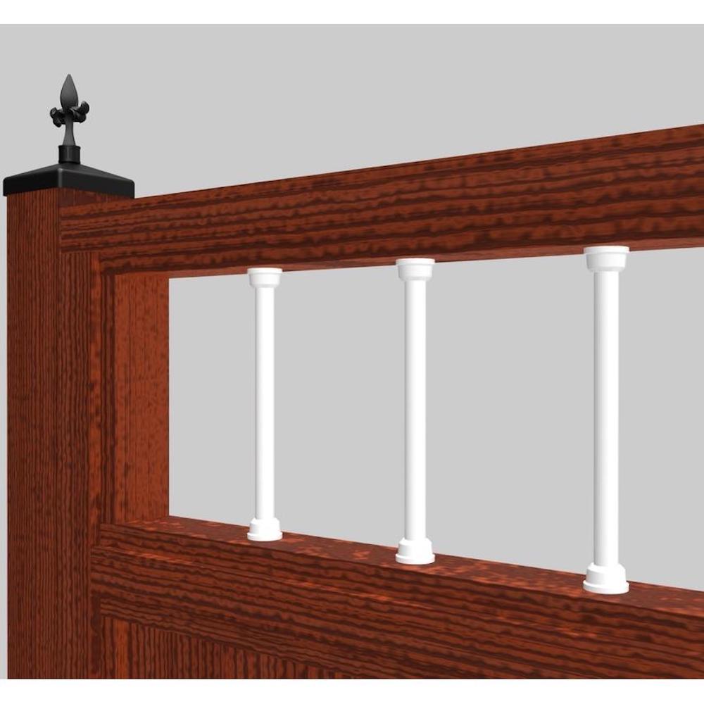 TITAN BUILDING PRODUCTS Aluminum Fence Topper Baluster 0.75-in Powder Coated White Metal Top Rail For Wood Fence