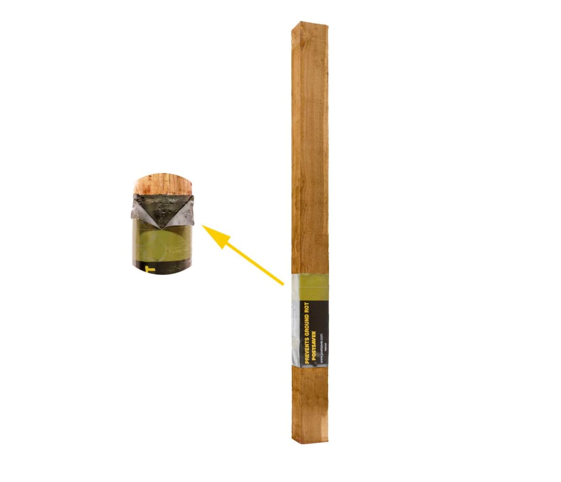Postsaver Rot Protection Post Sleeve 4.5-in Black/Green Composite Post Sleeve For Wood Fence 10-Pack