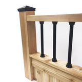 TITAN BUILDING PRODUCTS Aluminum Fence Topper Baluster 0.75-in Powder Coated Black Metal Top Rail For Wood Fence