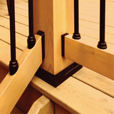 TITAN BUILDING PRODUCTS 5-1/2-in x 5-1/2-in Black Painted Galvanized Steel Deck Post Base Trim
