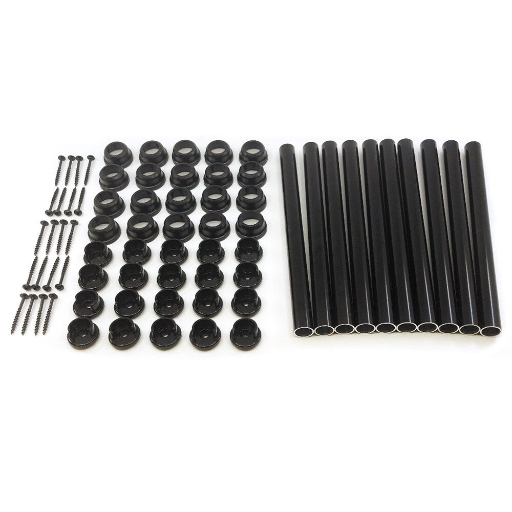 TITAN BUILDING PRODUCTS Aluminum Fence Topper Baluster 0.75-in Powder Coated Black Metal Top Rail For Wood Fence