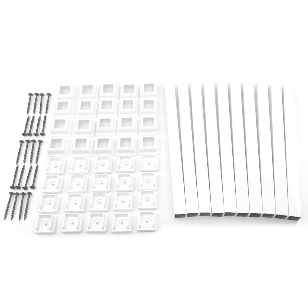 TITAN BUILDING PRODUCTS Aluminum Fence Topper Baluster 0.75-in Powder Coated White Metal Top Rail For Wood Fence