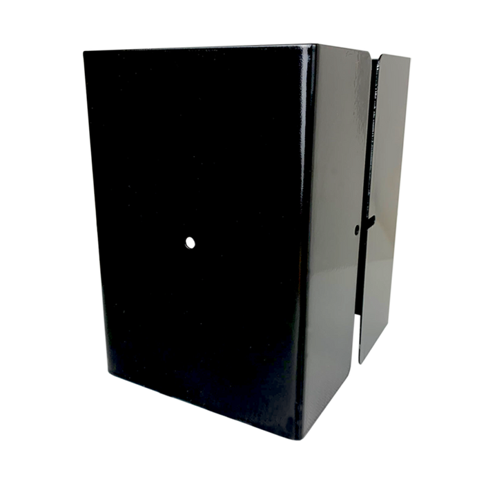 Fence Armor Pro Protection Post Guard 4-in Powder Coated Black Galvanized Steel Post Protector For Multiple Fence Types