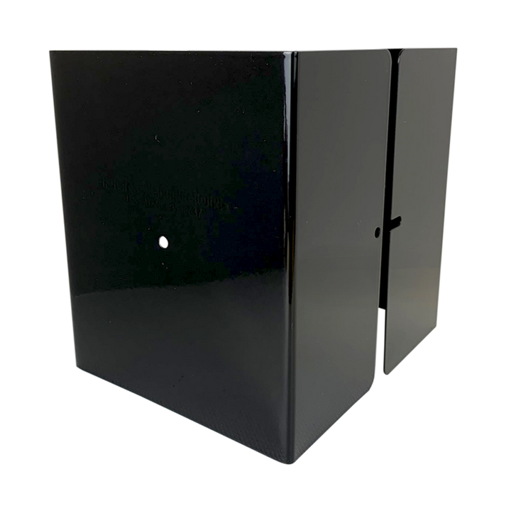 Fence Armor Pro Protection Post Guard 5.5-in Powder Coated Black Galvanized Steel Bracket For Multiple Fence Types