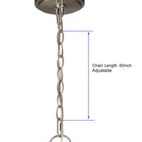 Project Source Aldridge 3-Light Brushed Nickel Modern/Contemporary Chandelier, 18.87-in W x 22.25-in H