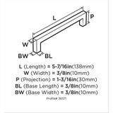 Amerock Monument 5-1/16-in Center to Center Polished Chrome Rectangular Bar Drawer Pulls