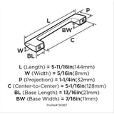 Amerock Riva (76mm) Center to Center Rectangular Bar Drawer Pull