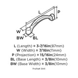 Amerock Everyday Heritage 3-in (76mm) Center to Center Burnished Brass Arch Handle Drawer Pull