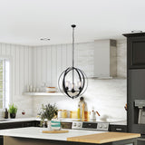 Kichler Winslow 3-Light Black Modern/Contemporary Cage Chandelier