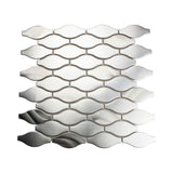 Giorbello (Sample) Travel Series Silver 6-in x 6-in Satin Metal Brick Mosaic Wall Tile