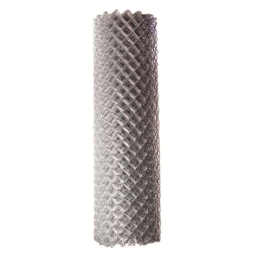 4-ft H x 50-ft L 11.5-Gauge Galvanized Steel Chain Link Fence Fabric with Mesh Size 2.375-in
