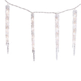 GE StayBright 52-Count Sparkling White Mini LED Plug-In Christmas Icicle Lights, 13 Icicles, 6-ft Lighted Length