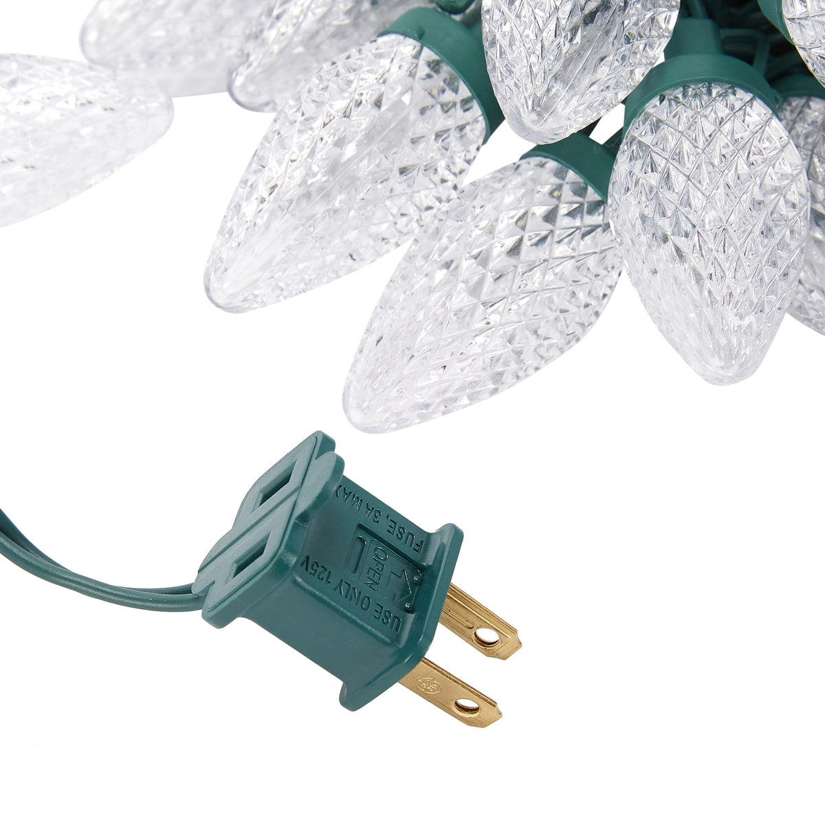 GE StayBright 50-Count 24.5-ft Sparkling Warm White LED Plug-In Christmas String Lights