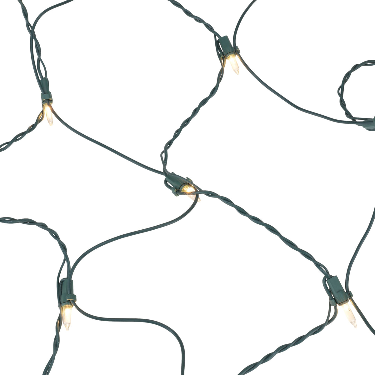 GE String-A-Long 6-ft x 4-ft Constant White Incandescent Mini Plug-In Christmas Net Lights