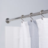 Project Source 60-in Stainless Steel Fixed Single Straight Shower Curtain Rod, 1-in Dia