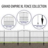 YARDLINK Empire 3-ft W Powder-coated Steel Pressed-point No Dig Decorative Fence Panel