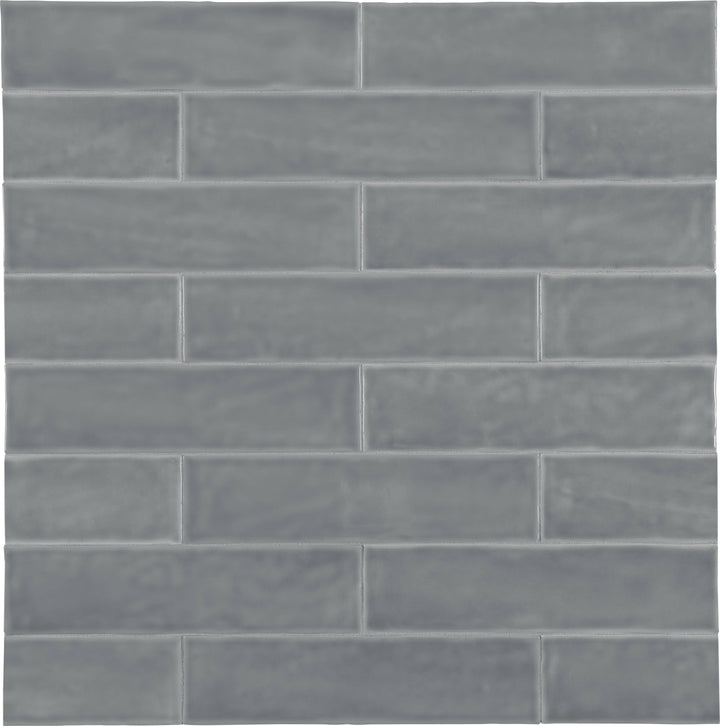 Satori Talesso Steel 3-in x 12-in Glossy Ceramic Subway Wall Tile (0.24-sq. ft/ Piece)