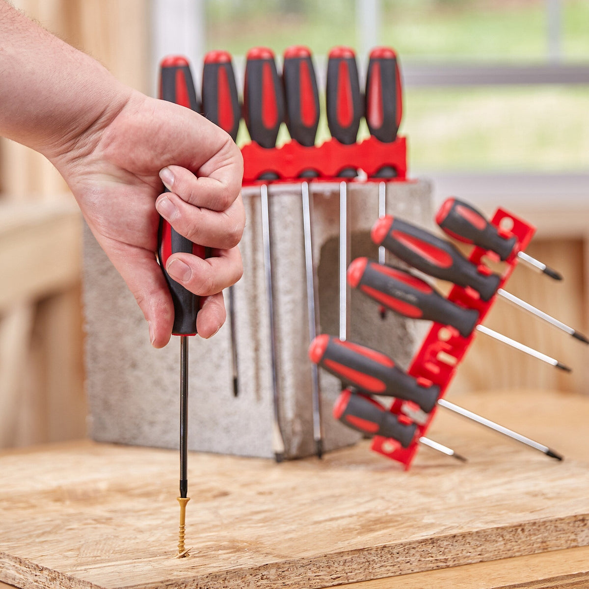 Project Source Screwdriver 12-Piece Rubber Handle Screwdriver Set