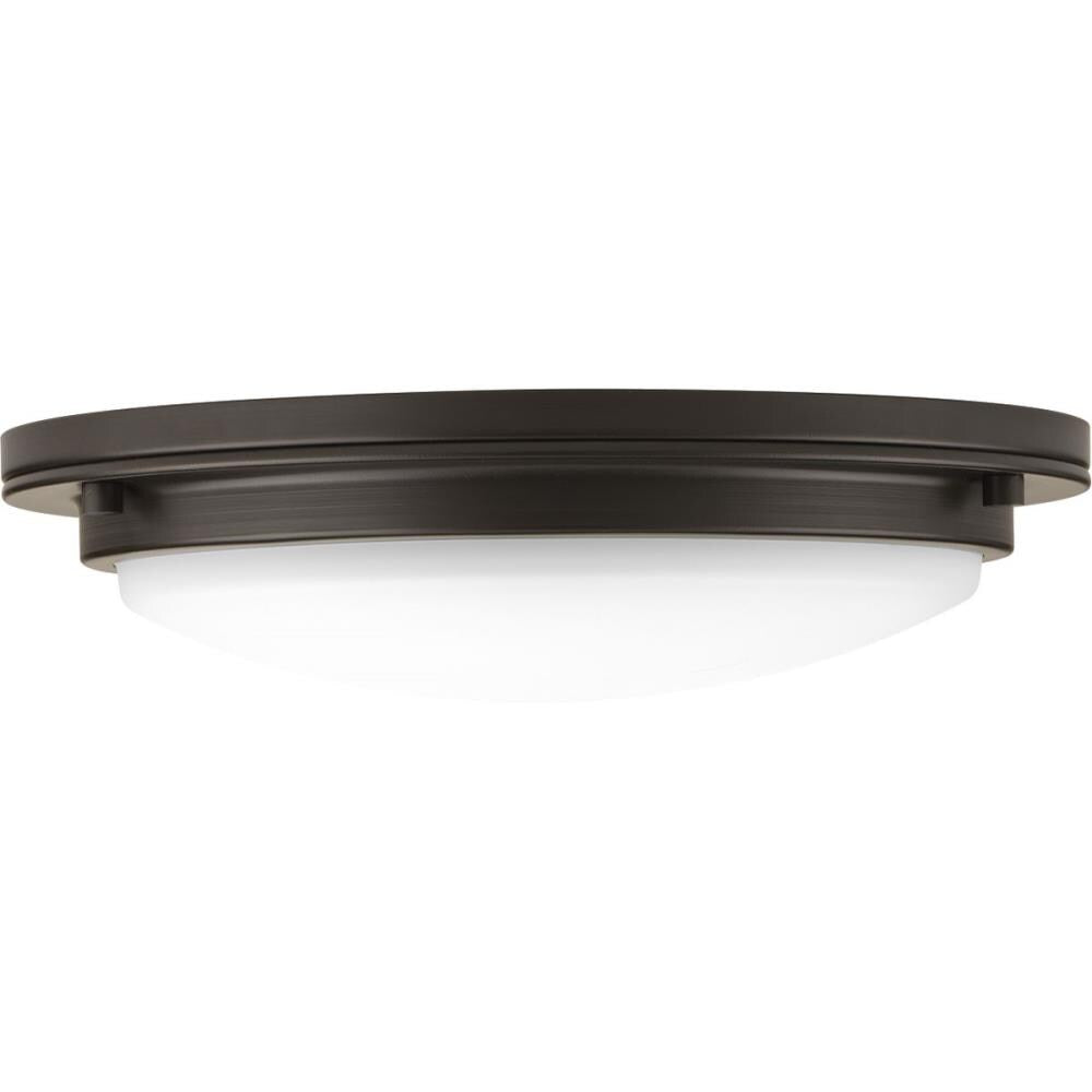 Progress Lighting Apogee 15-in Architectural Bronze Modern/Contemporary LED Flush Mount Light ENERGY STAR