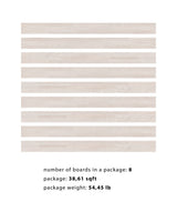 allen + roth European white oak Frosty is an Oak wood floor with brown, a wire brushed texture, and a low-gloss finish that highlights the wood’s natural variation hardwood flooring — alternate angle